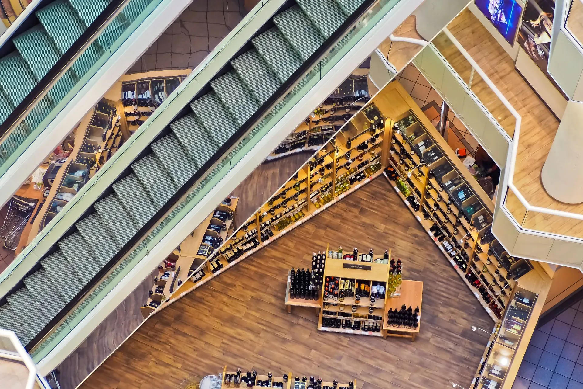 Interior of a modern retail development